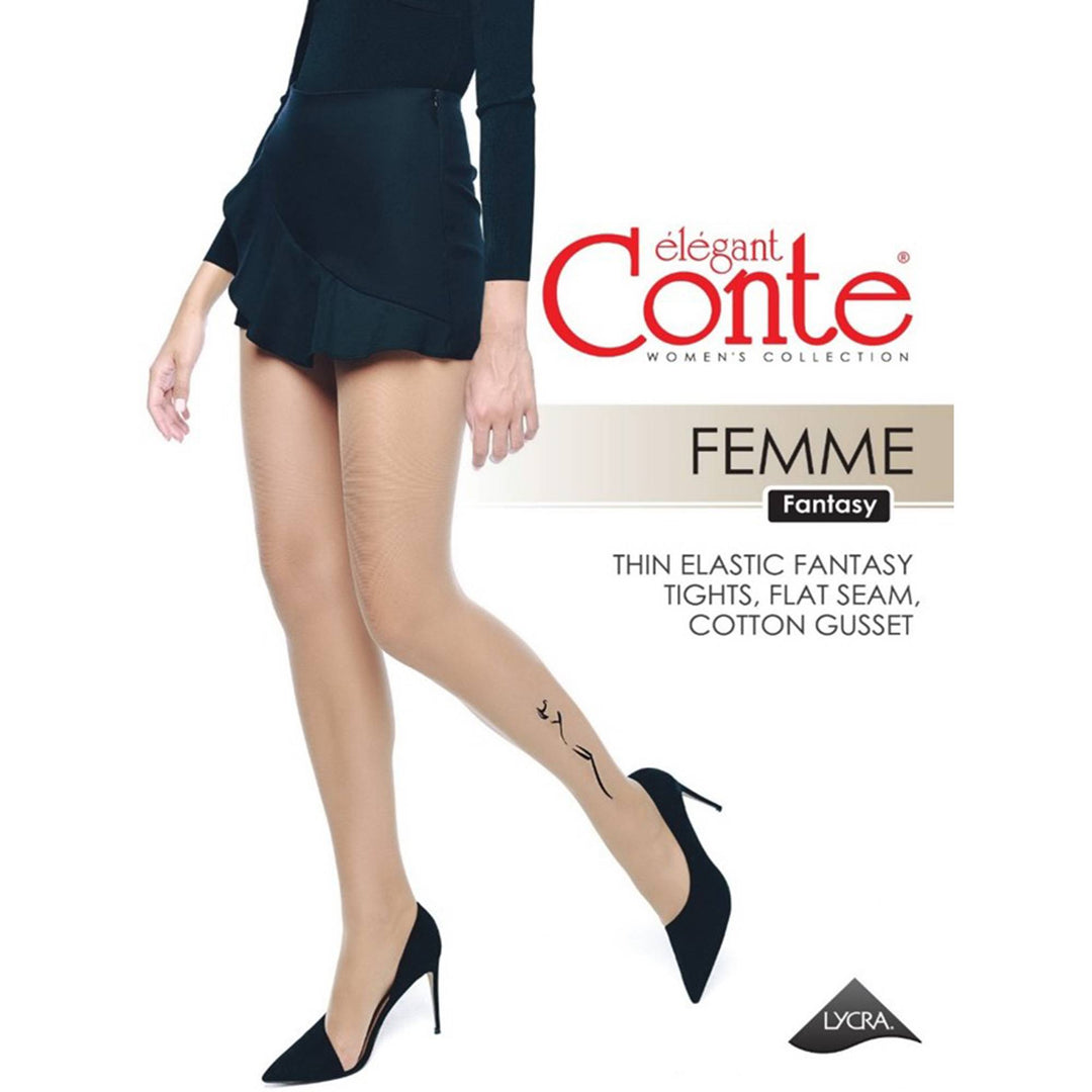 Фантазийные Колготки с тату-рисунком Conte Femme