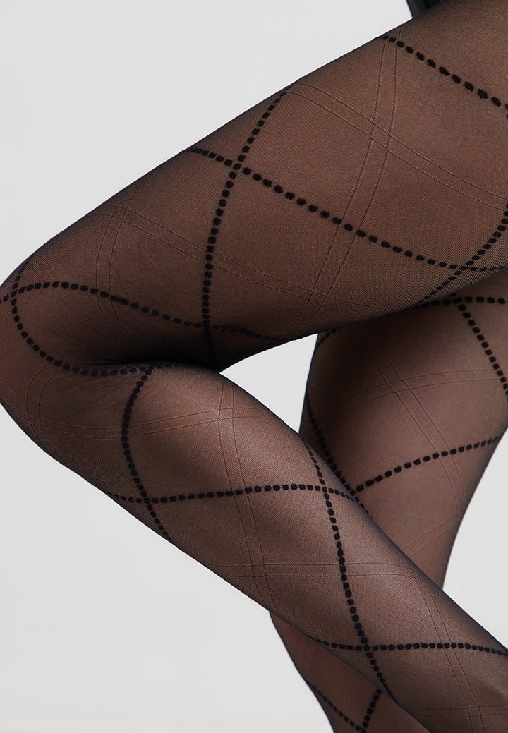 Fantasy Tights Conte Galerie - Lace-Up Imitation