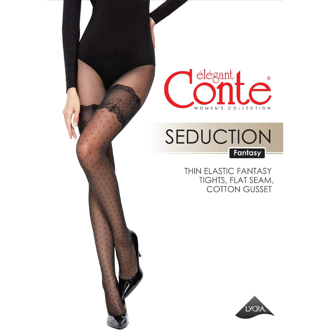 Fantasy Tights Conte Seduction - Polka Dots Stockings Imitation