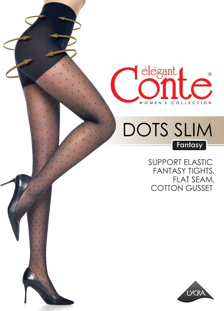 Фантазийные Колготки в точку с утягивающими шортиками Conte Dots Slim