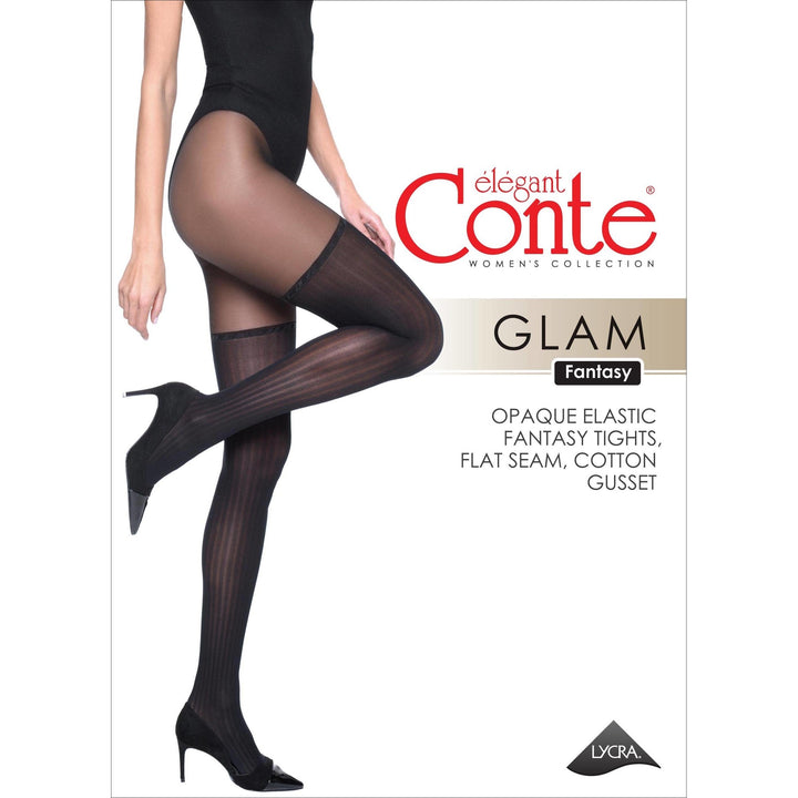 Fantasy Tights Conte Glam - Stockings with Vertical Stripes